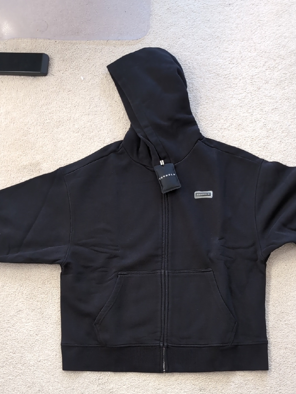 YoungL ABlack Full-Zip Hoodie